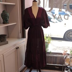 SALE!!!! Lemlem Red Wrap Pleated Maxi Dress